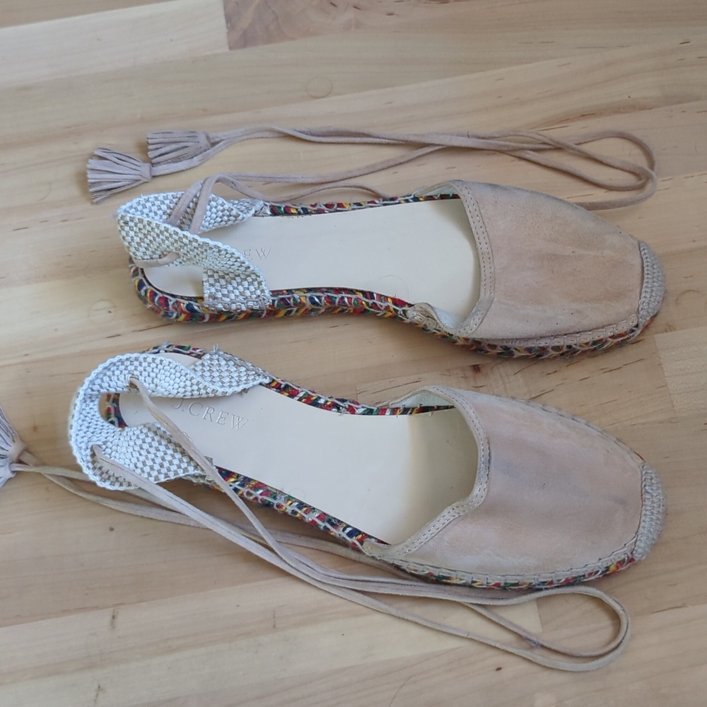 JCrew Lace Up  Multicolor Espadrilles